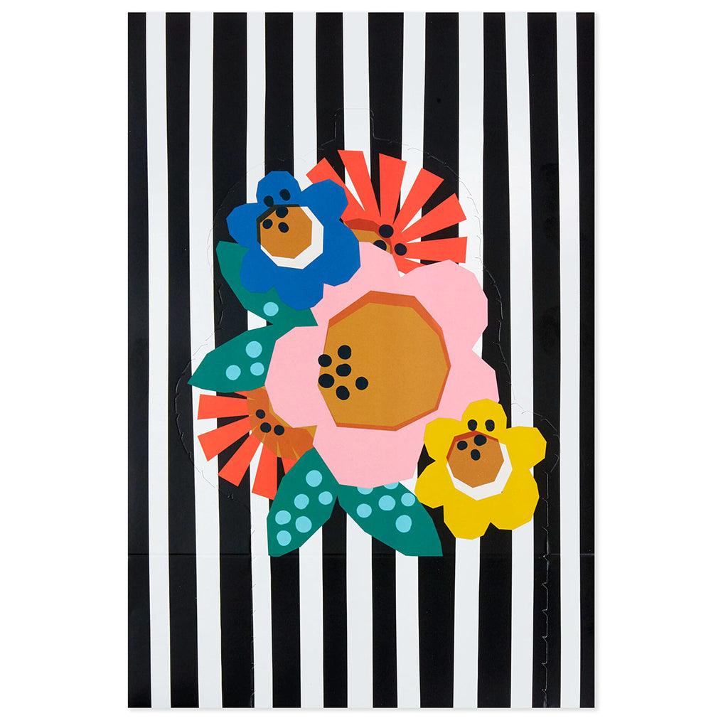 Hallmark  Floral and Stripes Fun-Zip Gift Box