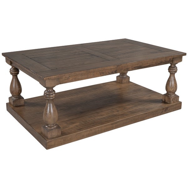 Rustic Floor Shelf Coffee Table