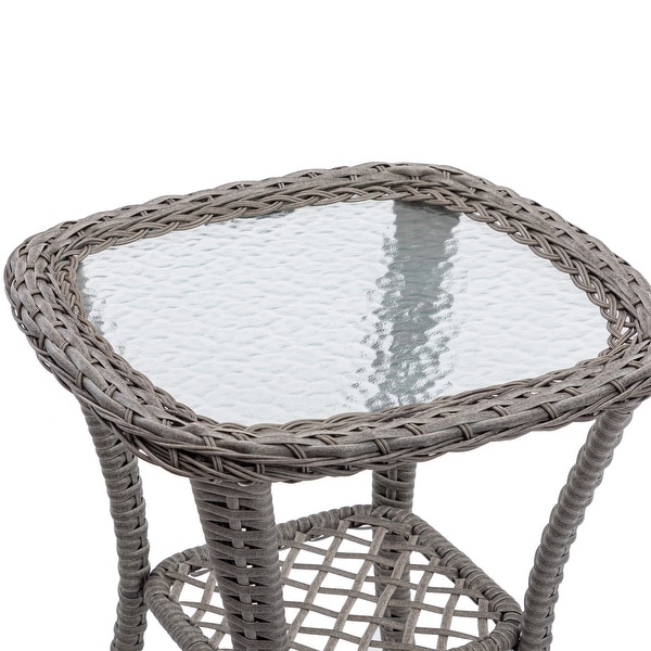 3pcs Outdoor Furniture Modern Wicker set - Overstock - 37385445