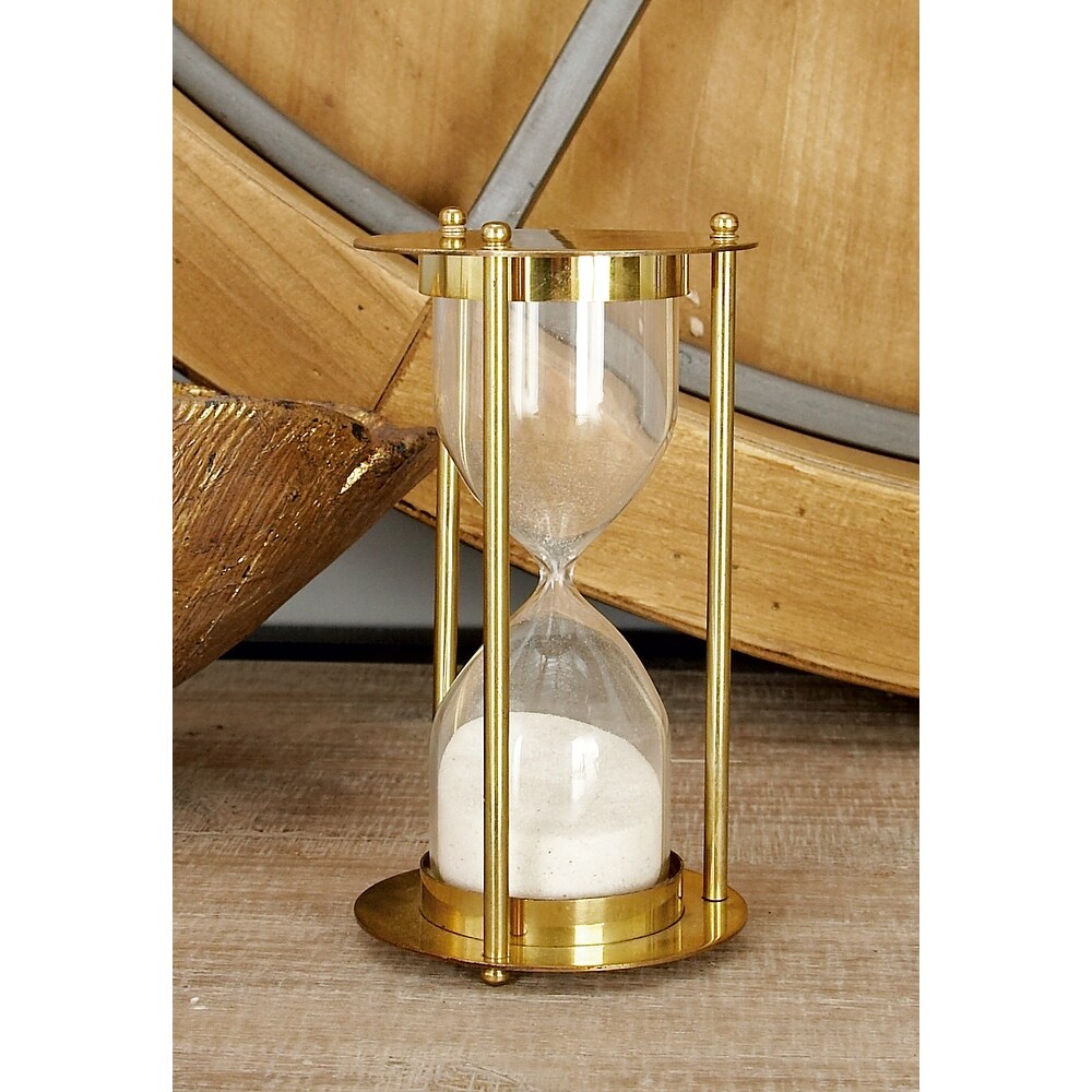 Gold Brass Hourglass Sand Timer   Small