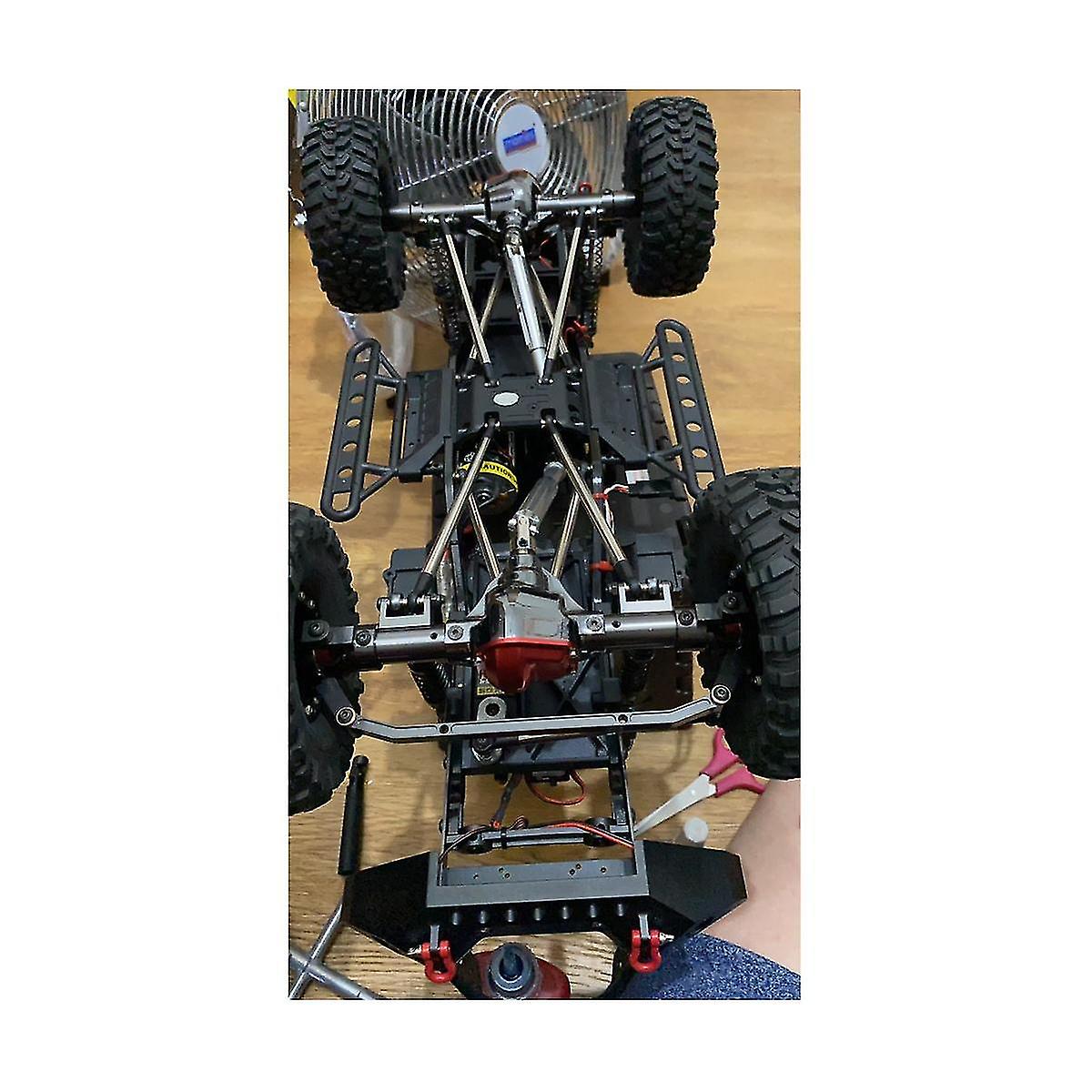 Metal Cnc Front And Rear Axle With Servo Mount Base For 1/10 Rc Crawler Car Axial Scx10 D90 Upgrade