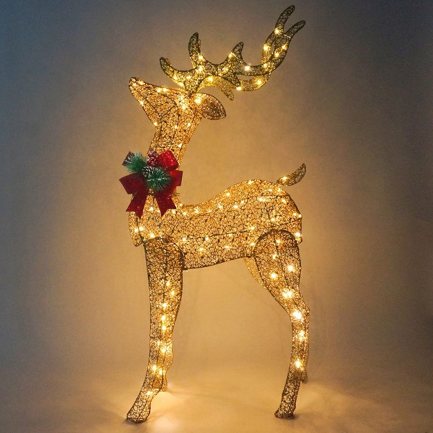 Joiedomi 5ft Champagne Christmas Reindeer Buck Yard Light Outdoor Decorations Champagne Buck