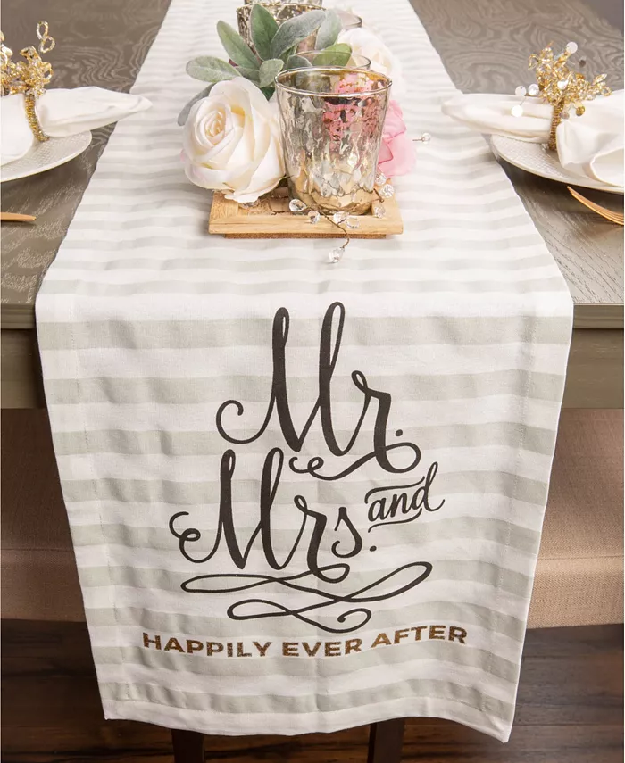 Design Imports Mr. Mrs. Table Runner 14 x 72