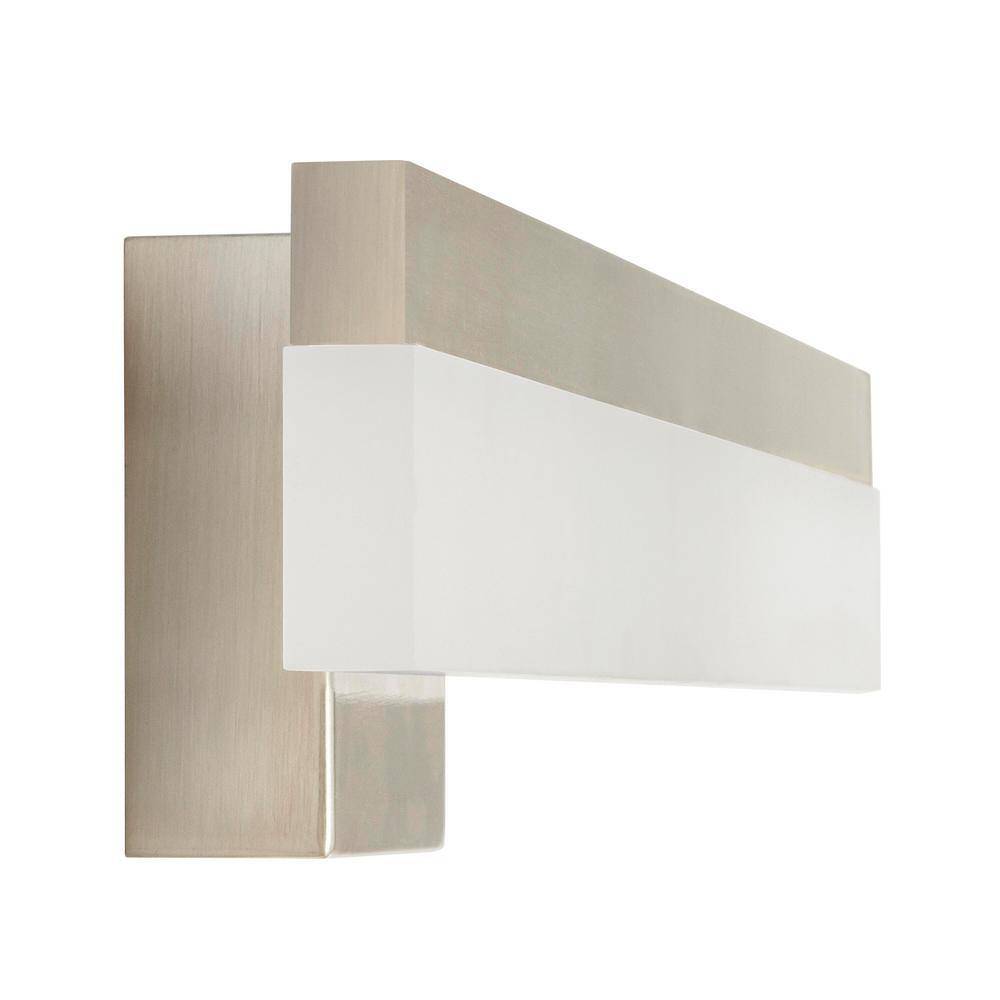 Hampton Bay Eldridge 24 in. 1-Light Brushed Nickel LED Bathroom Vanity Light Bar 21191