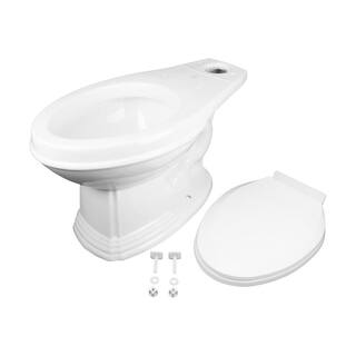 RENOVATORS SUPPLY MANUFACTURING Sheffield Corner 2-Piece 0.8 GPF1.6 GPF WaterSense Dual Flush Elongated Toilet in White with Slow Close Seat 10688