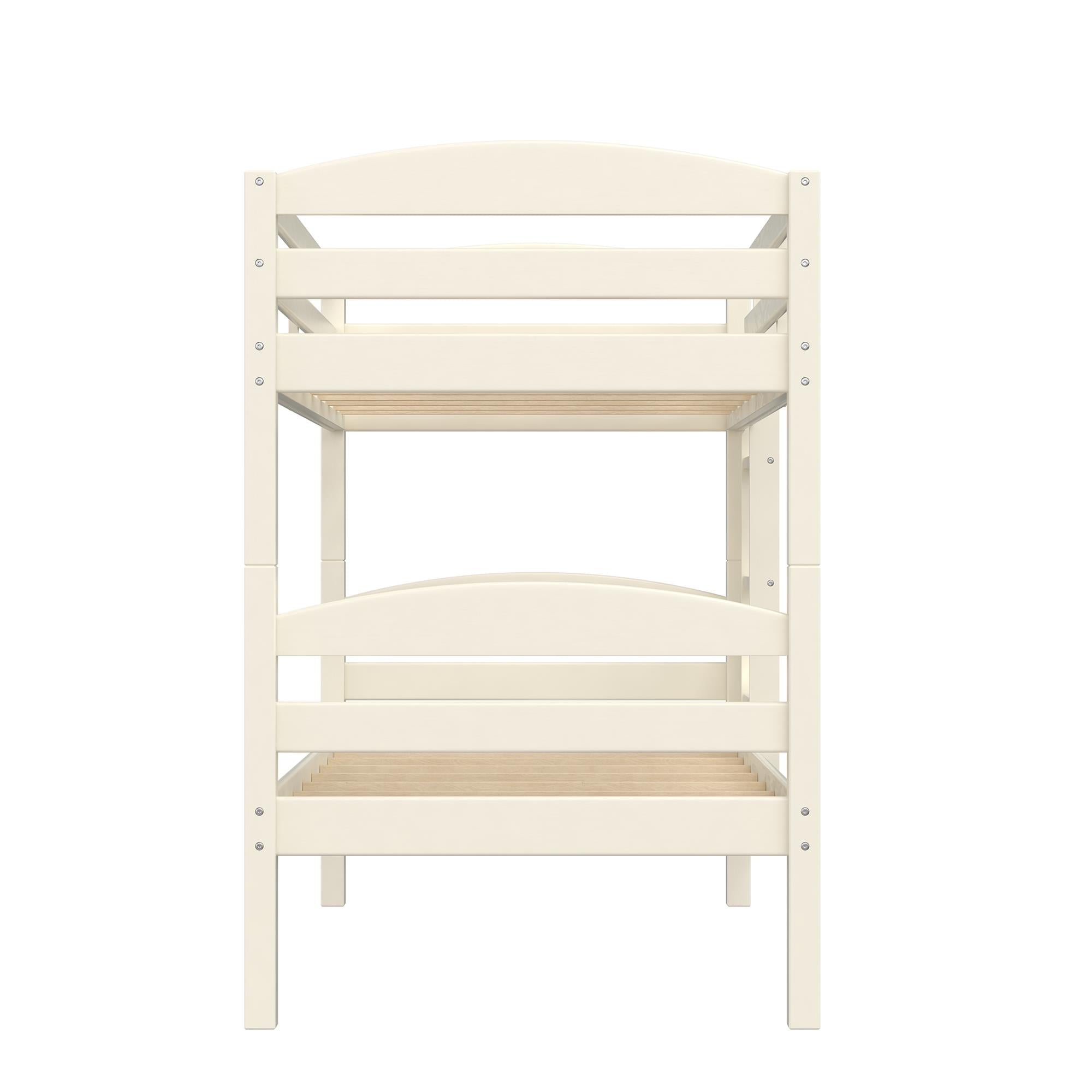 Better Homes & Gardens Leighton Solid Wood Twin-over-Twin Convertible Bunk Bed, White