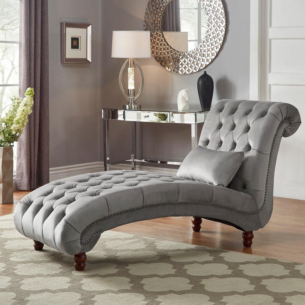 Knightsbridge Tufted Oversized Chaise Lounge by iNSPIRE Q Artisan