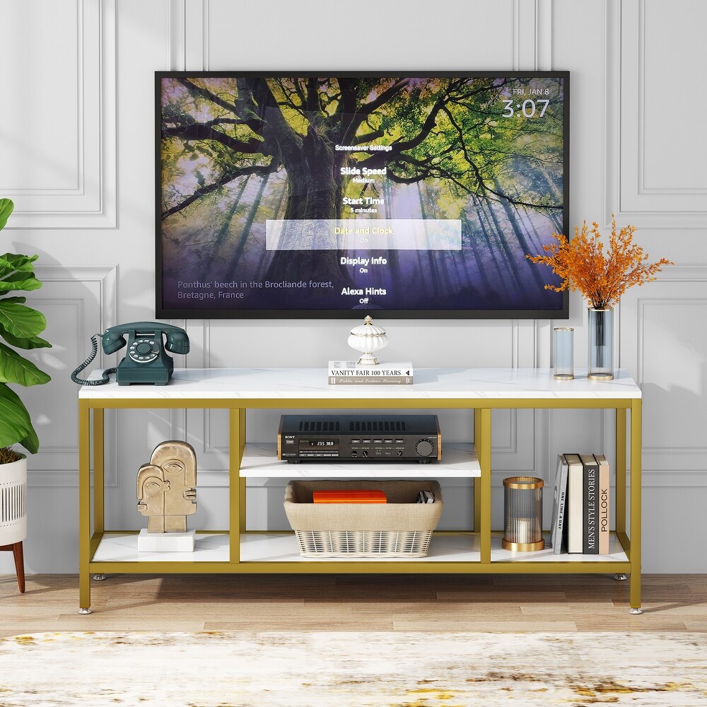 59 Inches Tv Stands  3 Tier TV Console for TVs Up to 60\