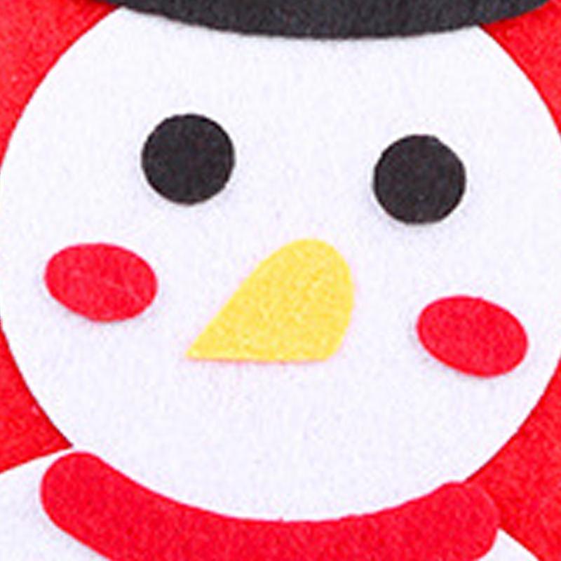 Felt Christmas Craft Nonwoven Fabric Cute DIY Felt Christmas Sewing Craft Ornament Handmade Toy Hat (Snowman)