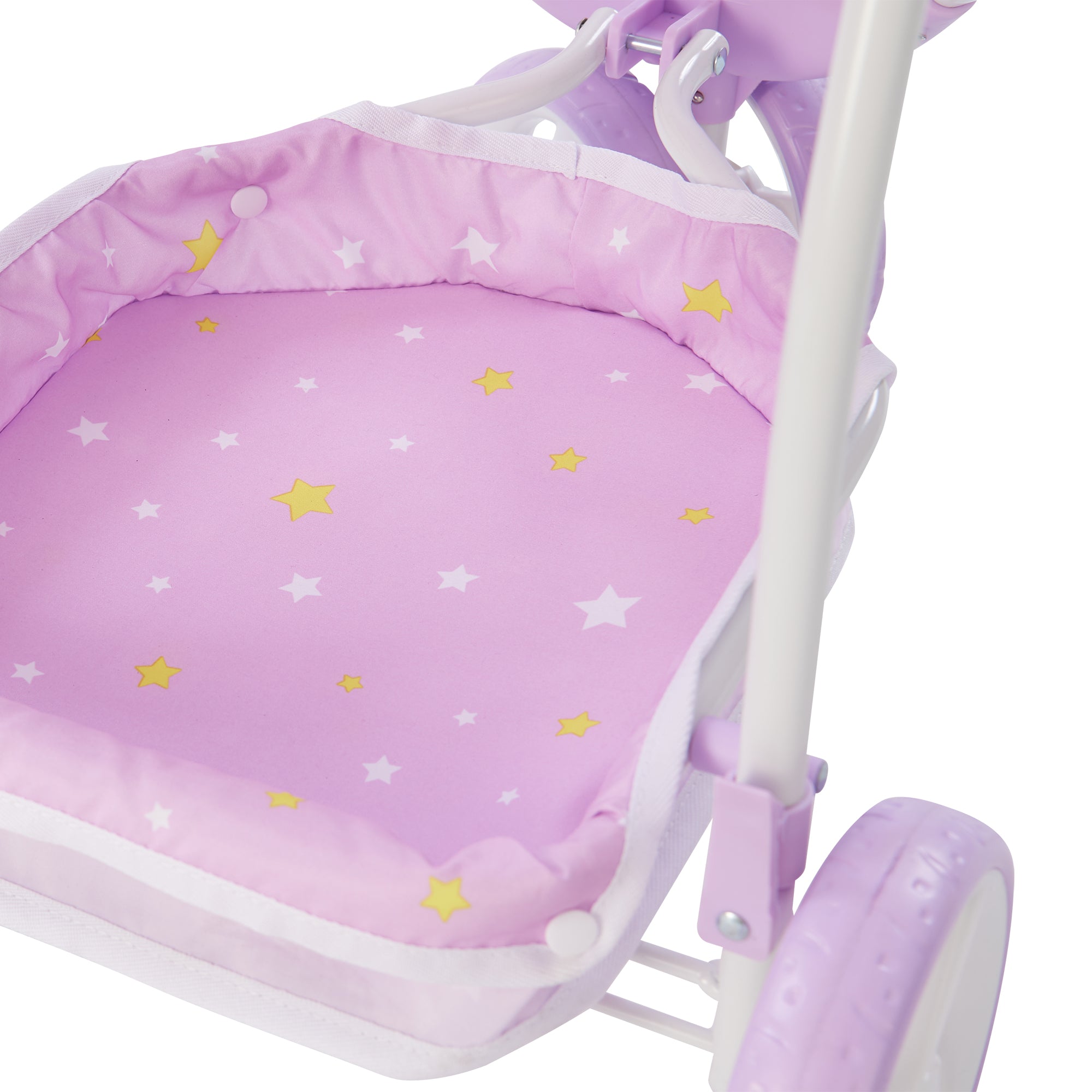 Olivia's Little World Twinkle Stars Princess 2-in-1 Baby Doll Stroller， Purple