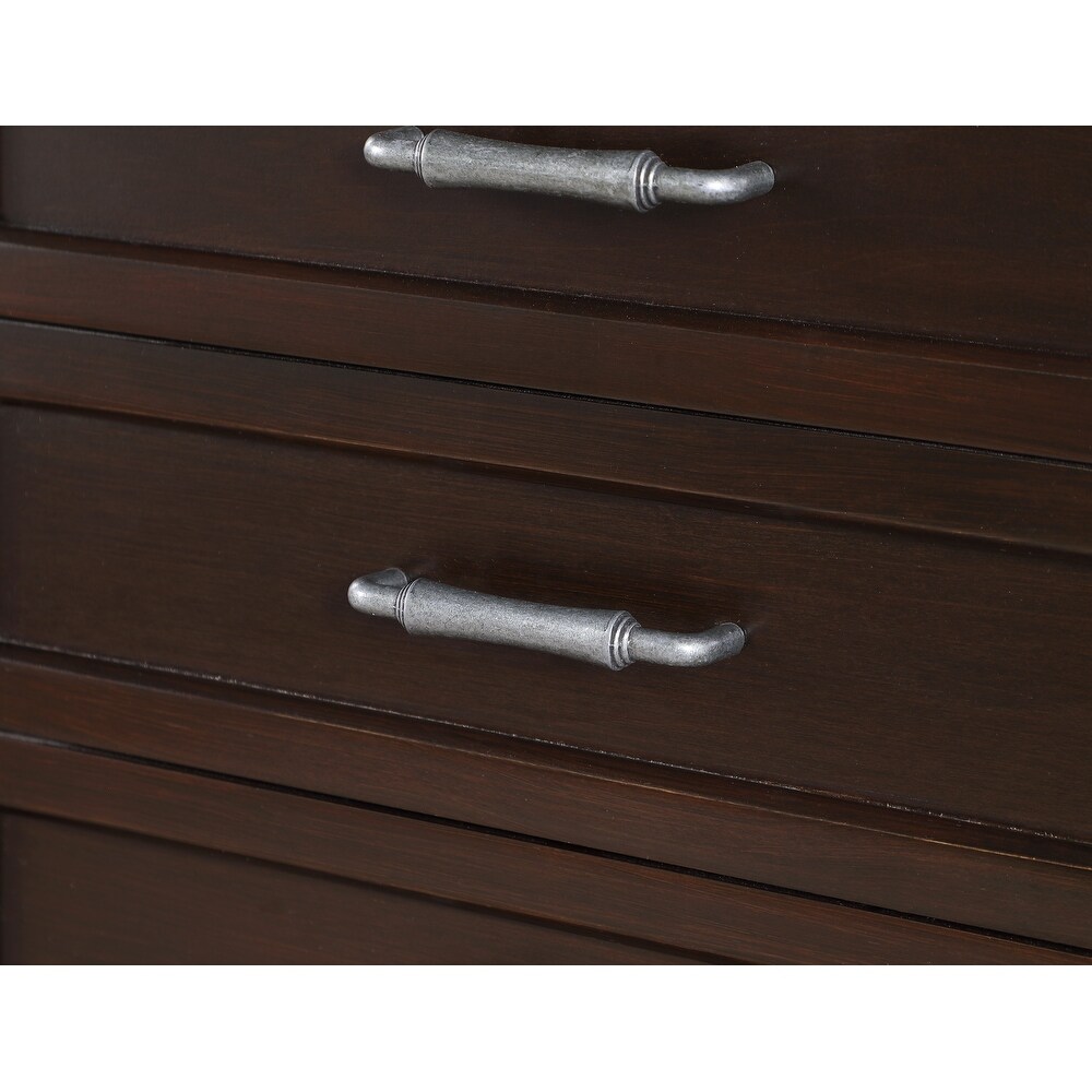 Joseph Espresso Locking Jewelry Armoire with 9 Drawer (42 in. H x 19 in. W x 13 in. D)   19*13*42inch