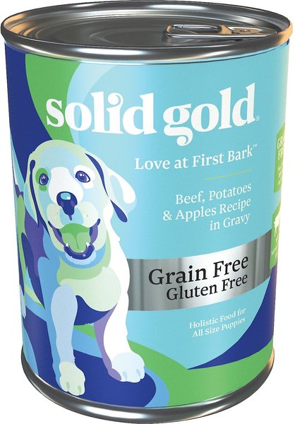 Solid Gold Love At First Bark Beef， Potatoes and Apples Puppy Recipe Grain-Free Canned Dog Food