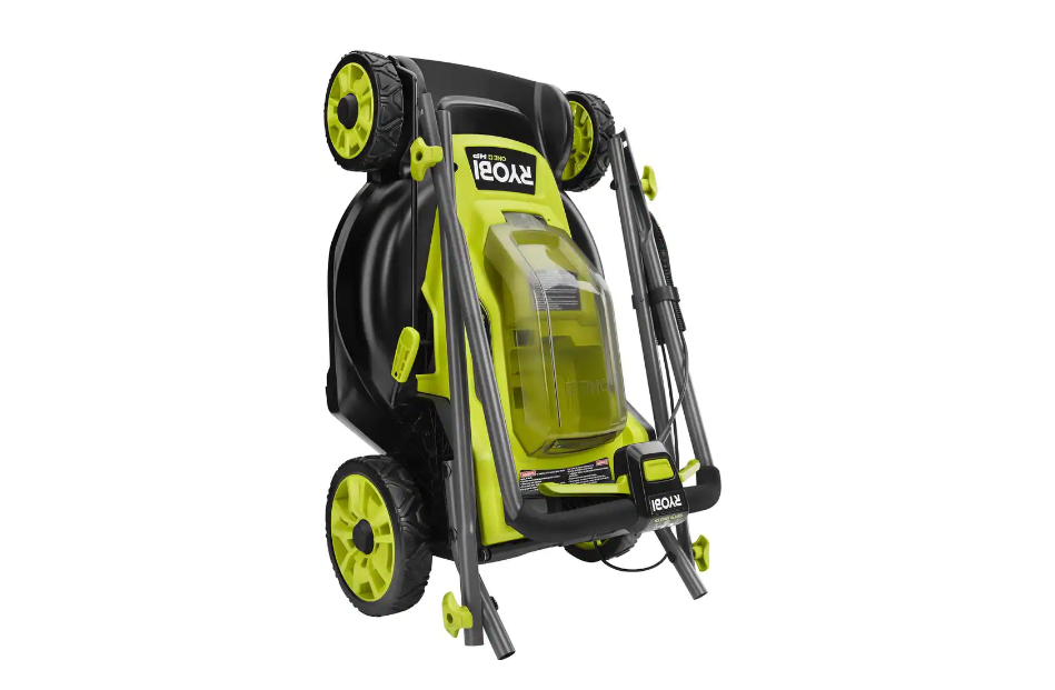 RYOBI P1190VNM ONE+ HP 18V Brushless 16 in. Cordless Battery Walk Behind Push Lawn Mower with (2) 4.0 Ah Batteries and (1) Charger