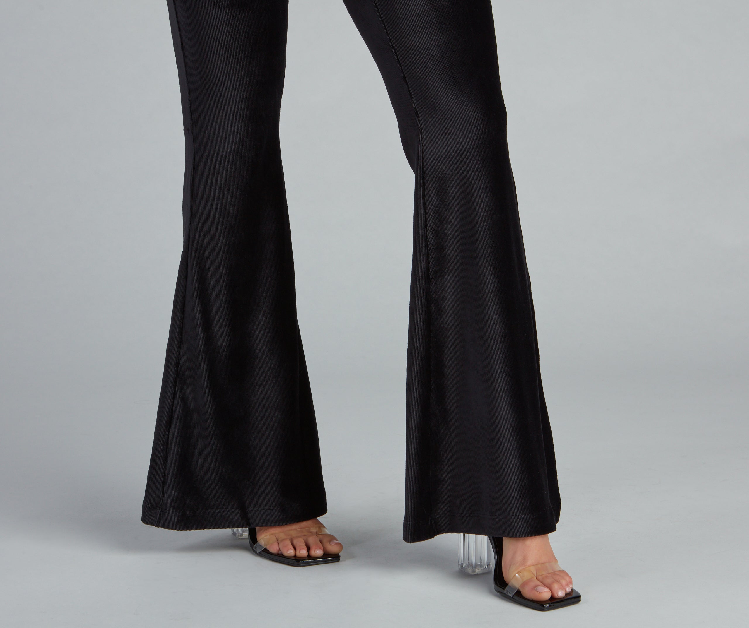 Trendy Luxe Velvet Flare Pants