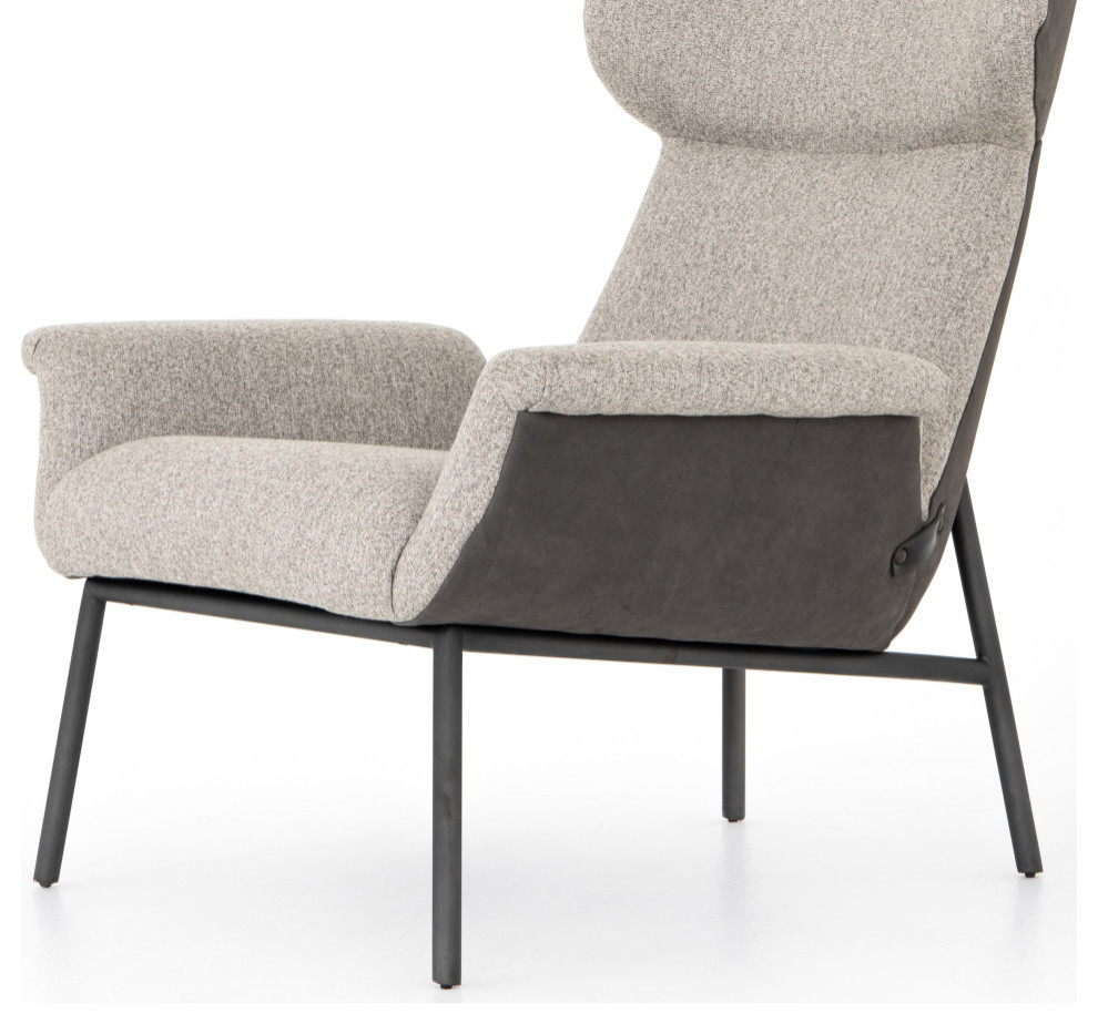 Bastian Chair Nubuck Charcoal   Modern   Armchairs And Accent Chairs   by Virgil Stanis Design  Houzz