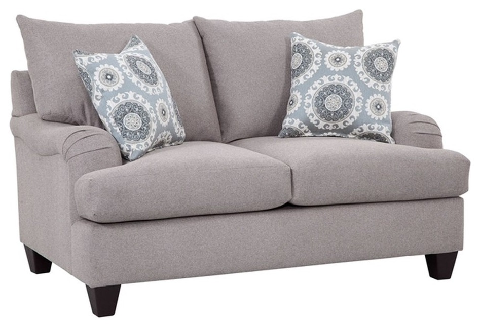 American Furniture Classics 8 020 A242V3 Transitional Loveseat in Gray   Transitional   Loveseats   by Homesquare  Houzz