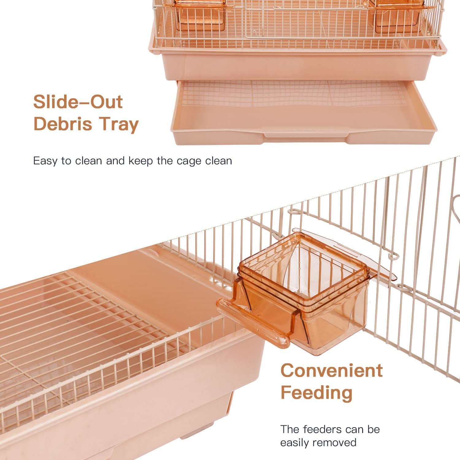 YRLLENSDAN 39 inch Roof Top Large Bird Cage， Parakeet Flight Cage for Bird Cages for Cocktails Parrot Cage Birdcage for Parrots Conure Lovebird Cockatiel