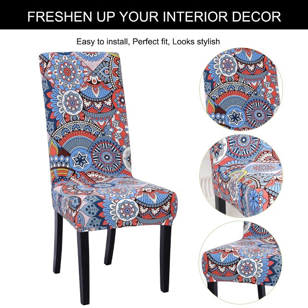 Dining Chair Covers Stool Slipcover Stretch Spandex Chair Protectors Short Kitchen Chair Seat Cover Multicolor M