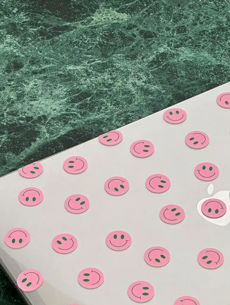 Pink Happy Face MacBook Case