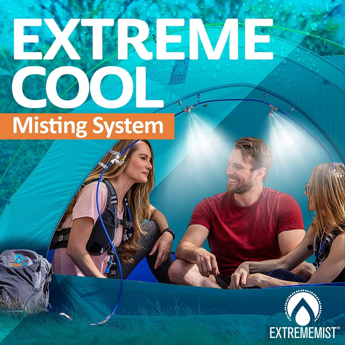 ExtremeMist Portable Misting System – 4 Nozzles and 16 ft. Mist Line