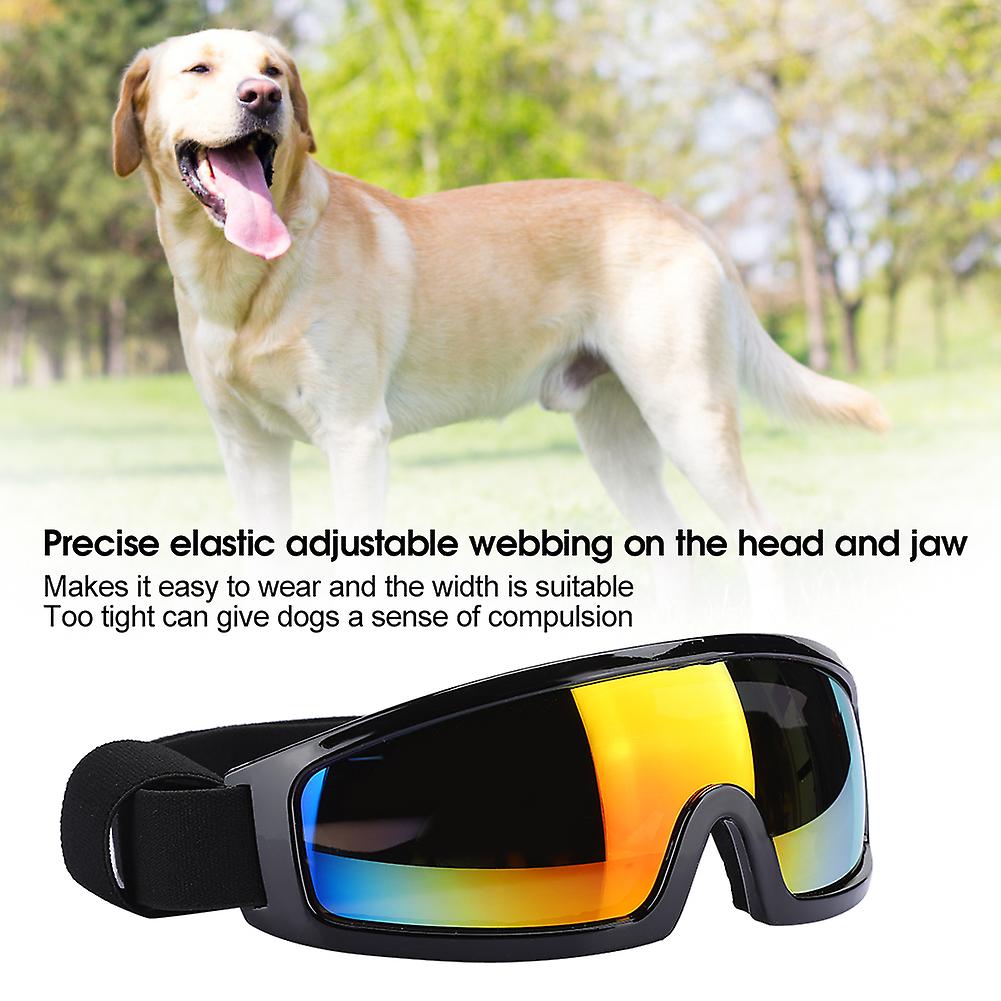 Fs-sp-06 Plastic Pet Wide View Breathable Adjustable Webbing Anti Uv Protection Glasses For Large Dogsblack