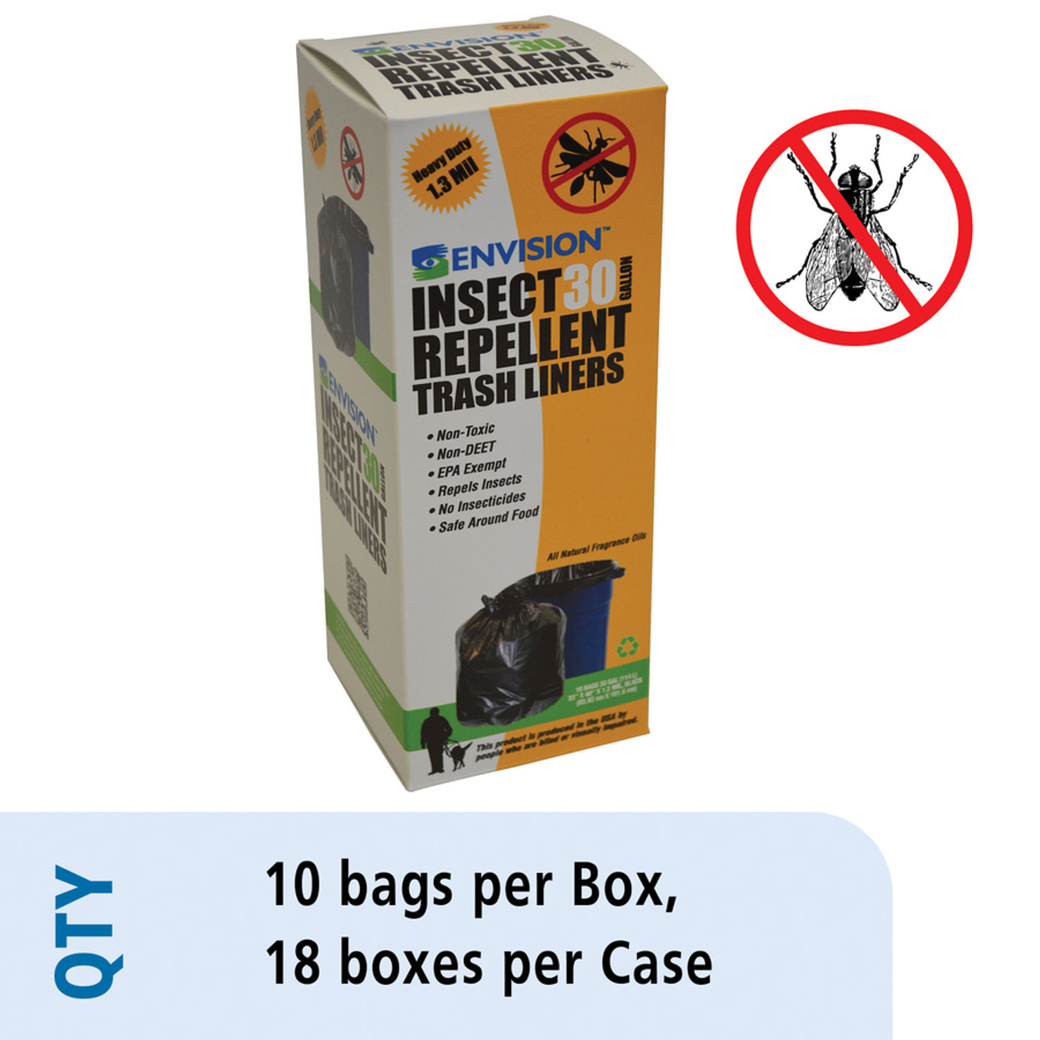 Insect Repellent Trash Liners by STOUT industrial and commercial grade Products STOP3340K13R