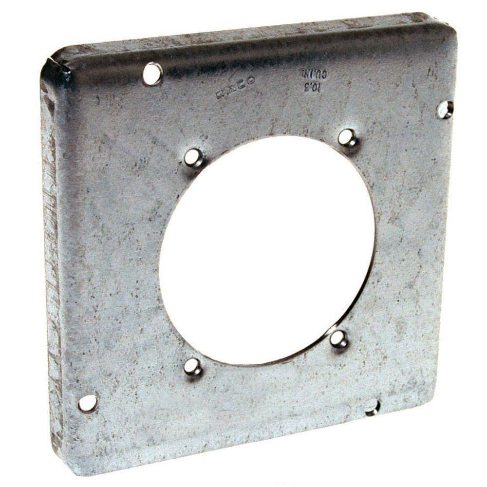 RACO 4-1116 in. W Gray 1-Gang Exposed Work Square Cover for Single 2.625 in. Dia. 30-60A Round Receptacle 1-Pack 888