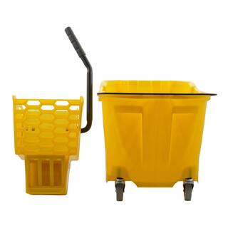 Sparta 8.75 gal. Yellow Polypropylene Mop Bucket with Wringer 8690404