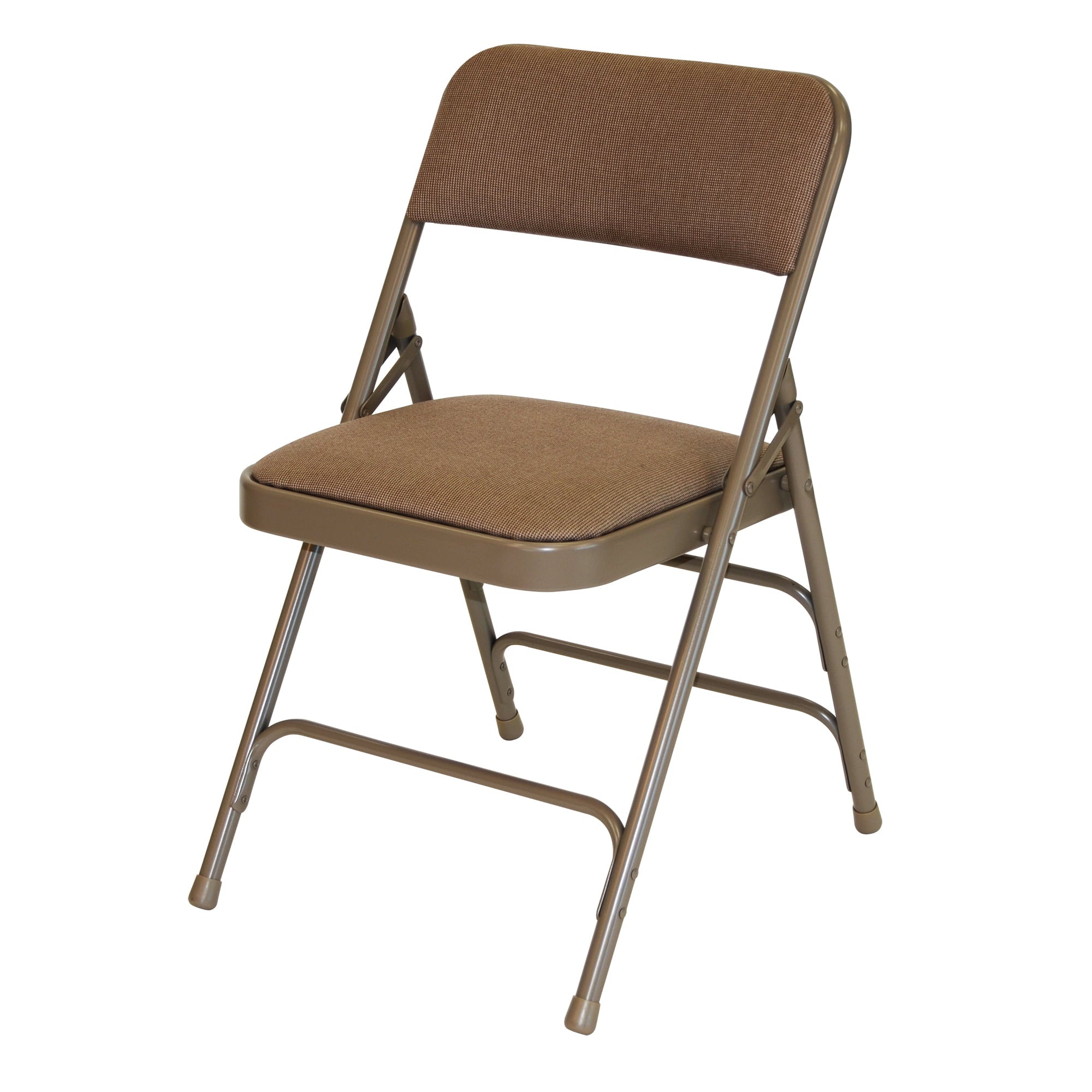 Chair - Rhino Fabric Padded Metal Folding w/Triple Brace Quad Hinge - Beige (4/Box)