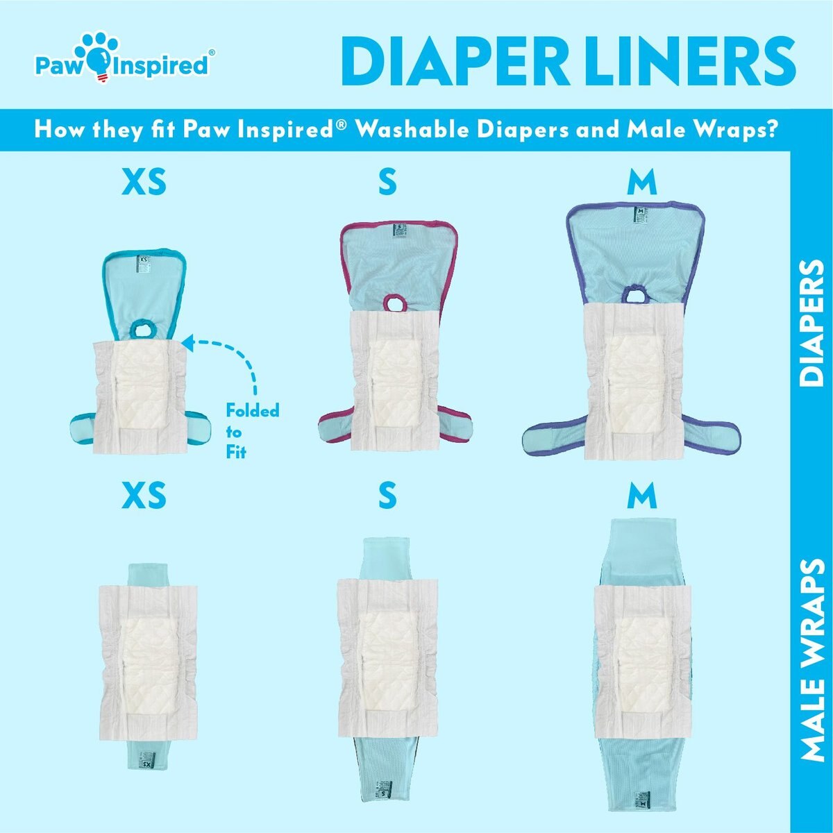 Paw Inspired Disposable Dog Diaper Liners