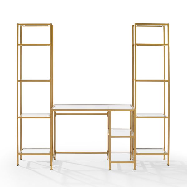 Aimee 3Pc Desk And Etagere Set