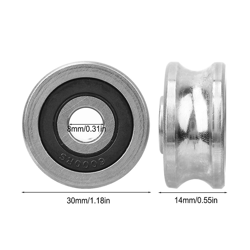 U Groove Track Guide Bearing Sg25 High Carbon Chrome Bearing Steel 8 X 30 X 14mm