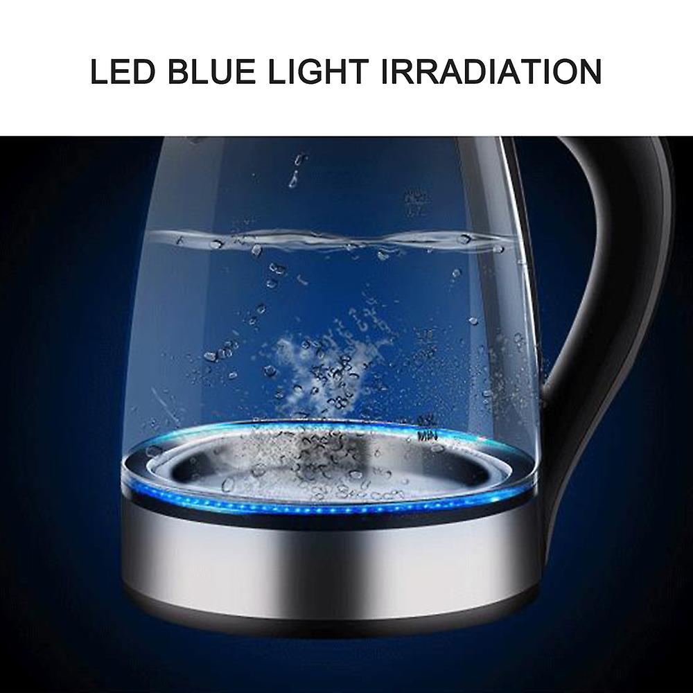 Electric Water Kettle Glass Singlelayer Cordless With Blue Led Light， 1.7l 1850w Tea Kettle， Fast Water Boiler， Automatic Shutoff， Boil Dry Protection