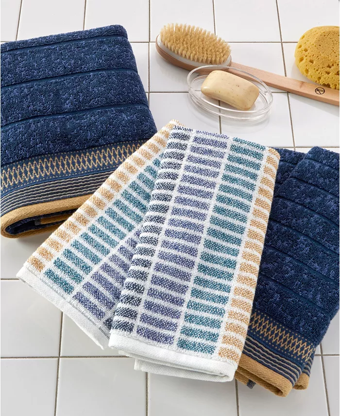 SKL Home Juxtapose Stripe Cotton 2 Piece Hand Towel Set 26 x 16