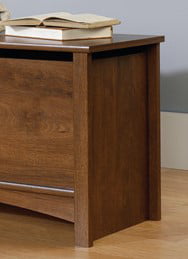 Sauder Shoal Creek Wood Storage Chest, Oiled Oak Finish