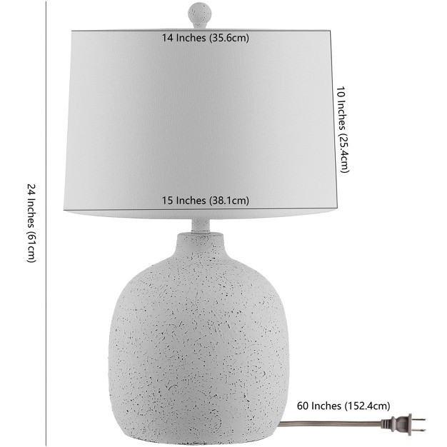 Veleri Table Lamp White Speckle Safavieh