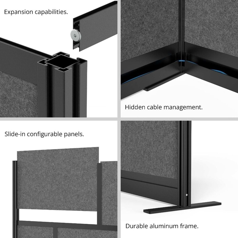 Modular Wall Room Divider System   Black Frame   53\