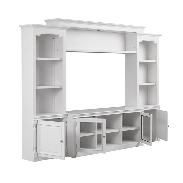 Virginia Solid Wood White Entertainment Center