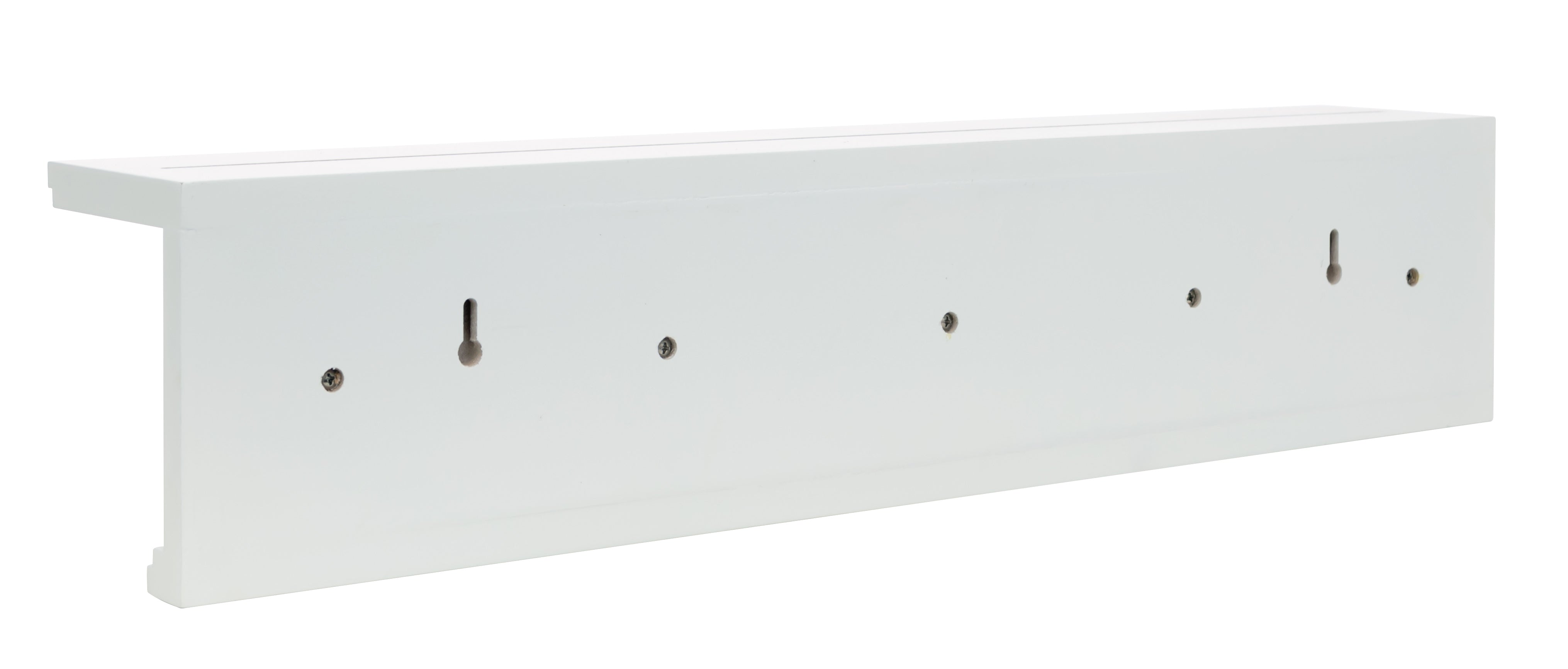 Kieragrace Kian Wall Shelf with Five Pegs - White， 24