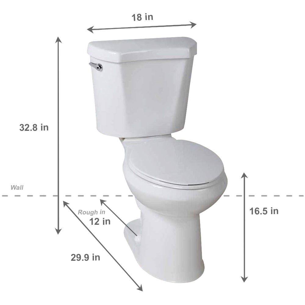 Glacier Bay 2-Piece 1.28 GPF High Efficiency Single Flush Elongated Toilet in White Seat Included (9-Pack) N2428E