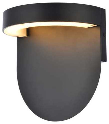 Elegant Lighting LDOD4031 Raine 9 quotTall LED Outdoor Wall Sconce   Modern   Outdoor Wall Lights And Sconces   by Buildcom  Houzz