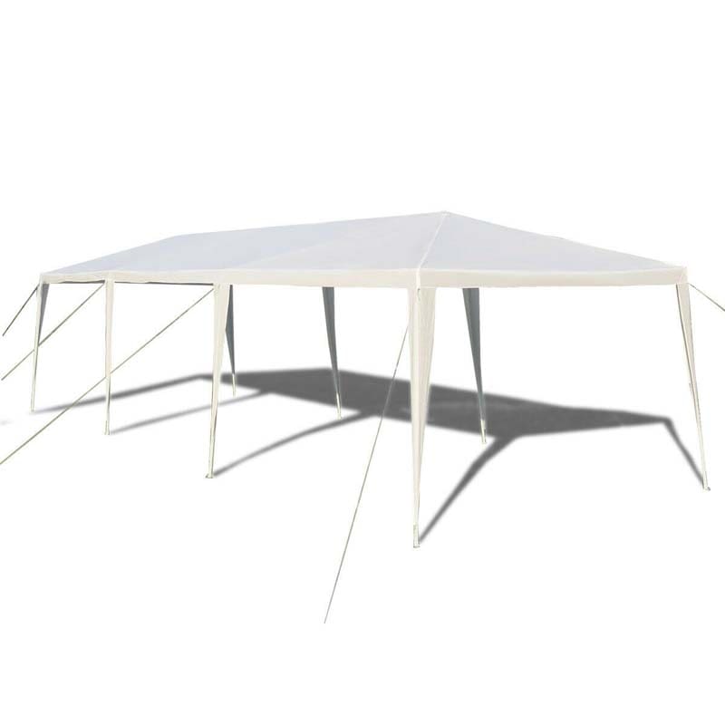 10 x 30 FT Outdoor Gazebo Canopy Tent Party Wedding Event Tent with Strong Connection Stakes & Ropes