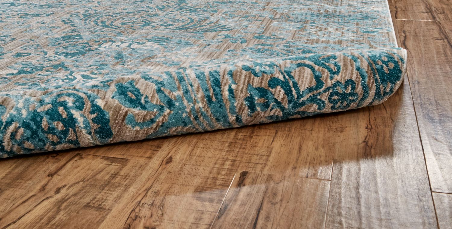 Arsene Blue and Taupe Rug by BD Fine