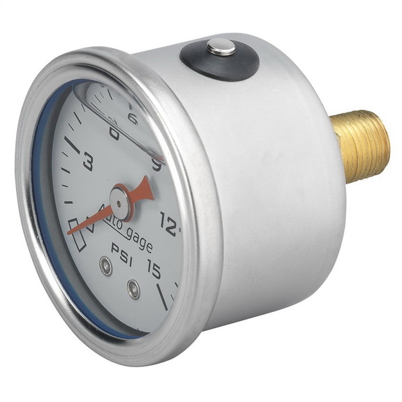 Auto Meter 2175 1 1/2'Pressure 0 15Psi Wh