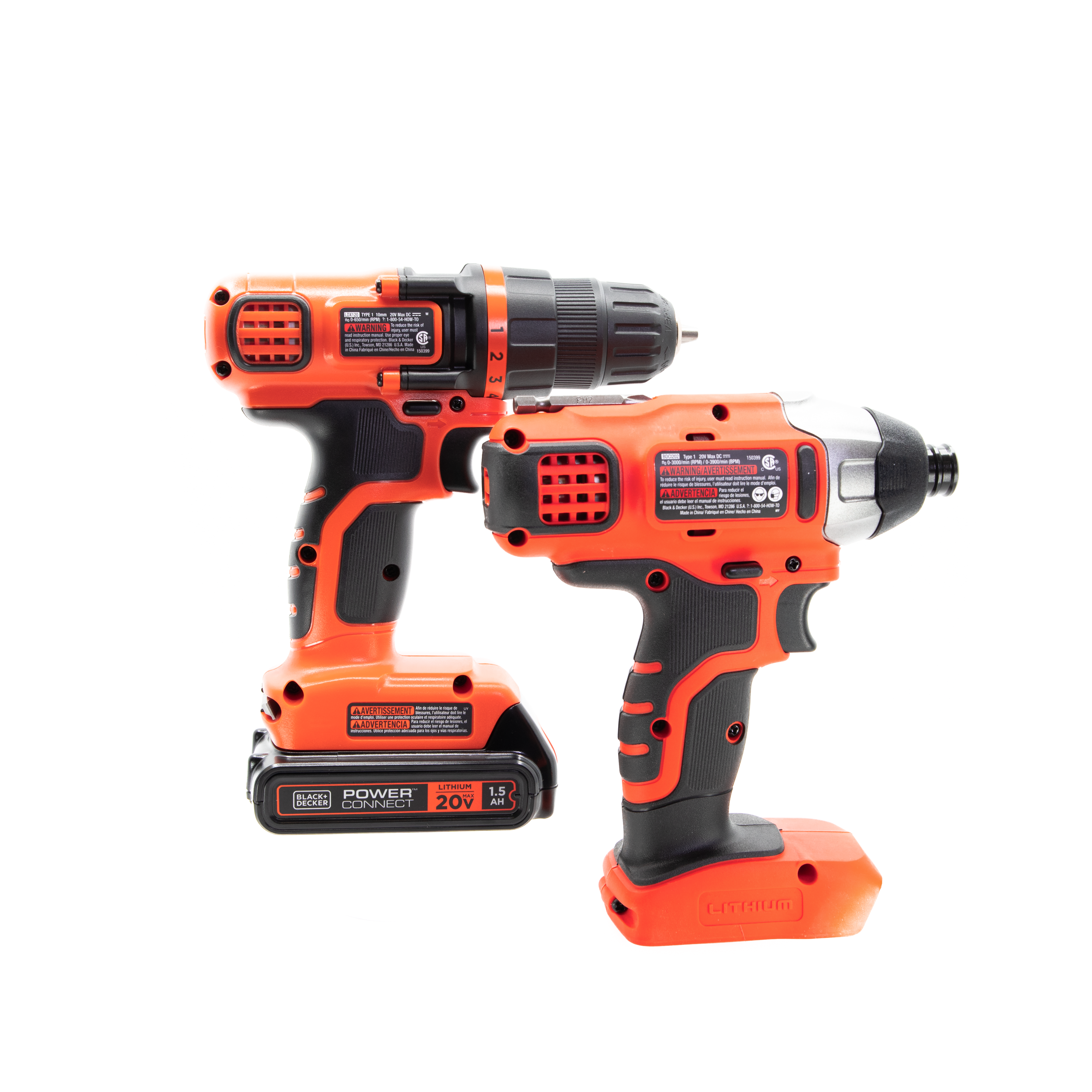 20V MAX* Cordless Drill and Impact Driver, Power Tool Combo Kit with Battery and Charger