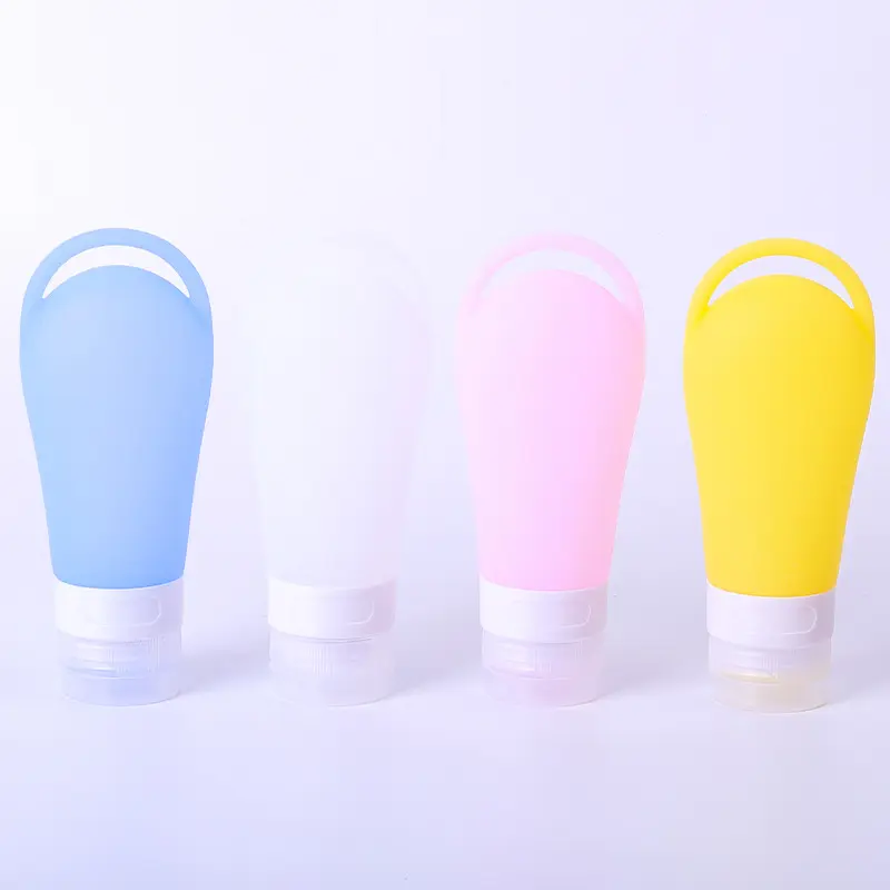 Portable Refillable Silicone Travel Bottles Cosmetic Shower Squeeze Bottle For Lotion Shampoo Bath Container