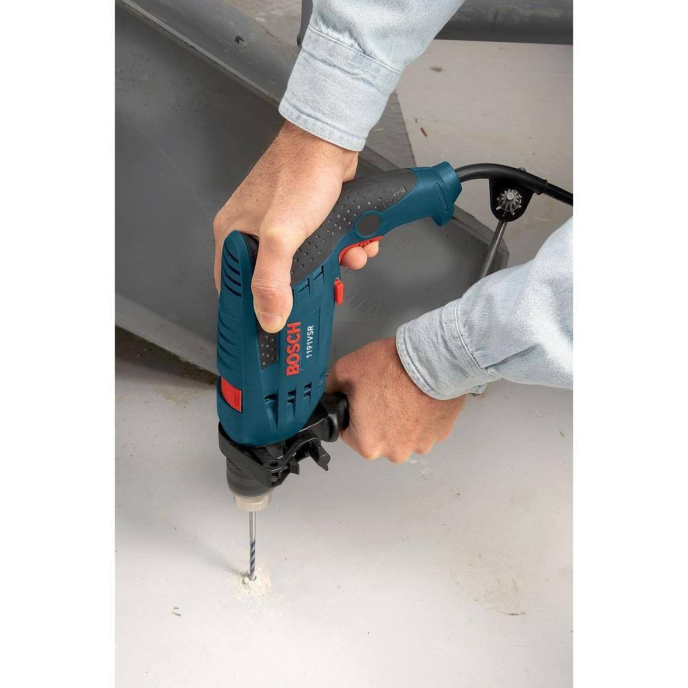 Bosch 7 Amp Corded 12 in. ConcreteMasonry Variable Speed Hammer Drill Kit with Hard Case 1191VSRK