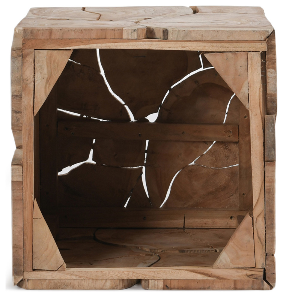 Teak Root Cube Side Table   Rustic   Side Tables And End Tables   by Design Mix Furniture  Houzz