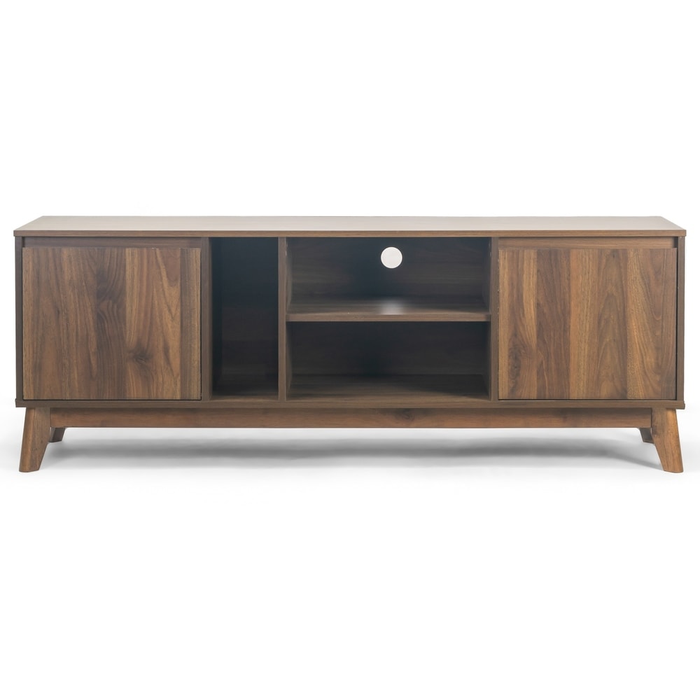 Anshu TV Stand with Two Cabinets and Open Shelves