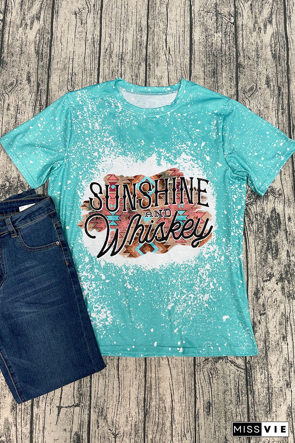 Sunshine & Whiskey Graphic Tee Wholesale